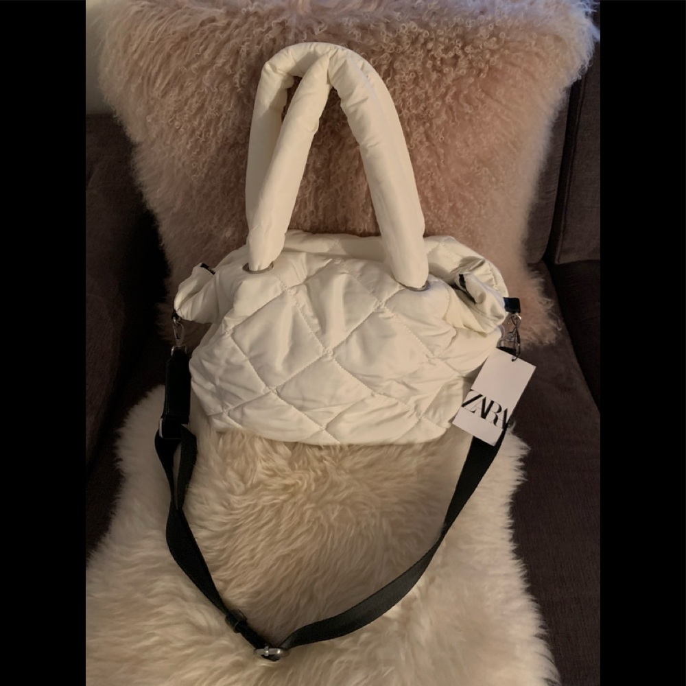 Brand New w/Tags Zara Quilted Tote/Crossbody Strap